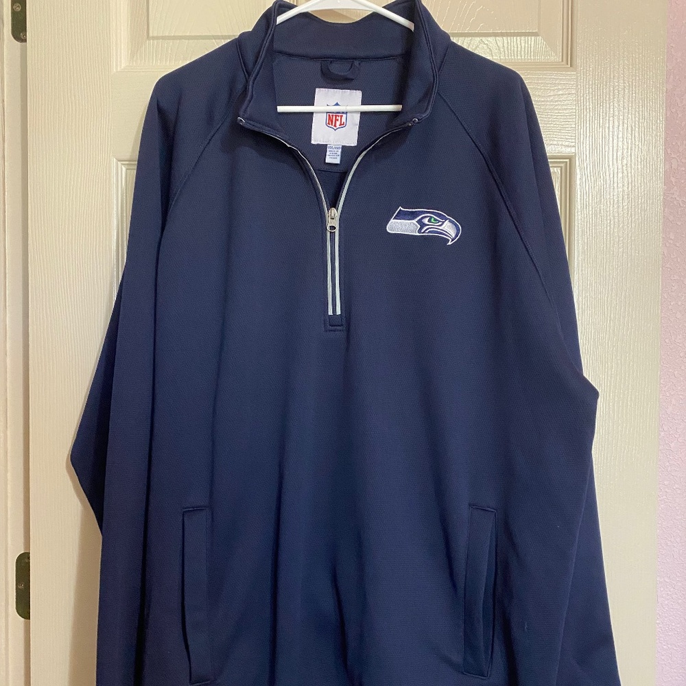 Seattle Seahawks 1/4 Zip Sz 2X - Picture 3 of 8